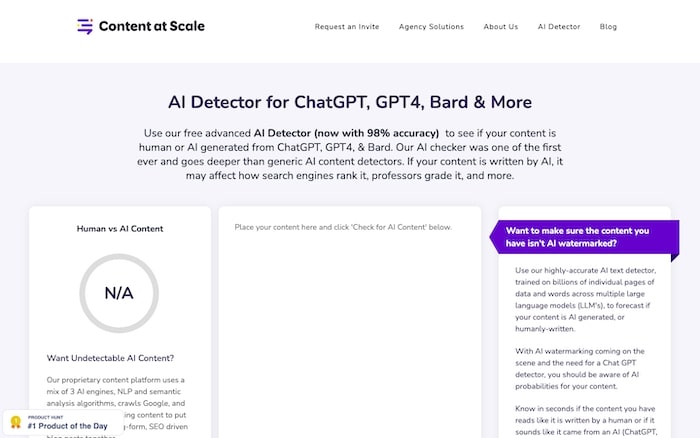 Content At Scale - AI Content Detector