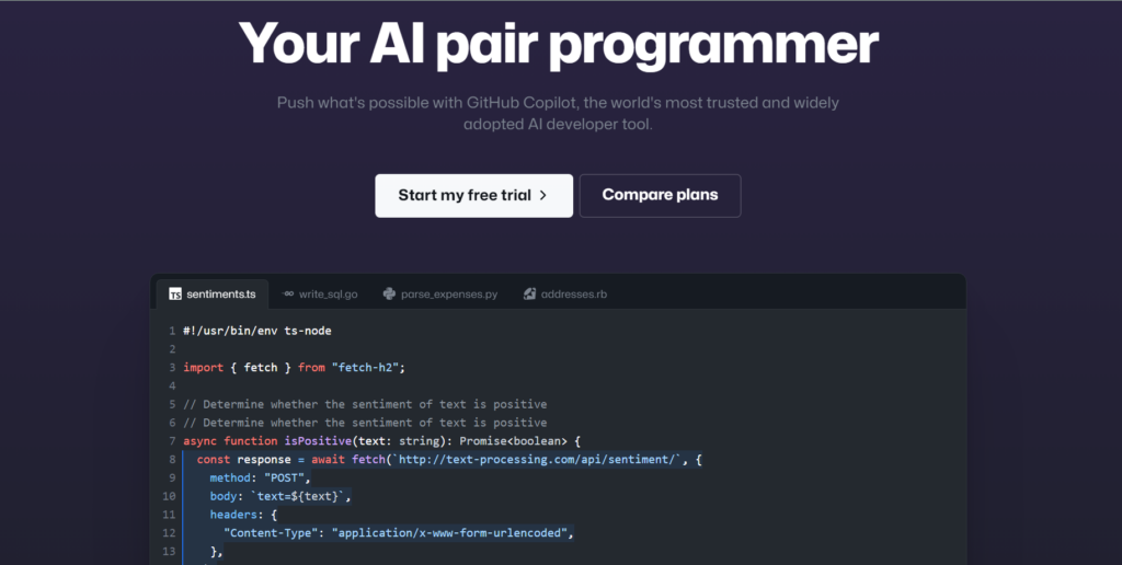 GitHub Copilot AI Tools for developers