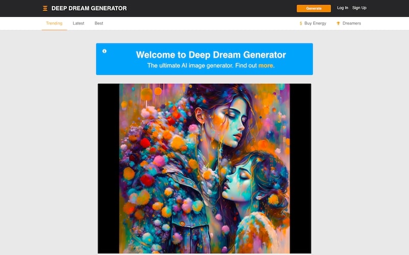 Deep Dream Ai for Web Page Visualization